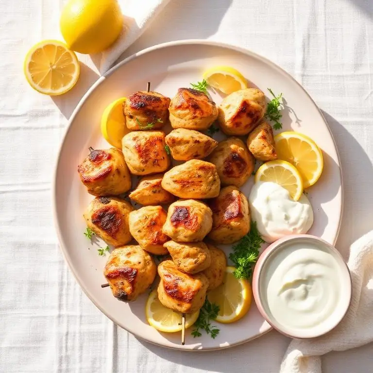 Baked Greek Chicken Skewers
