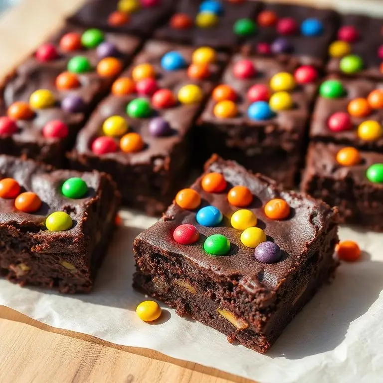 Fudgy M&M Brownies